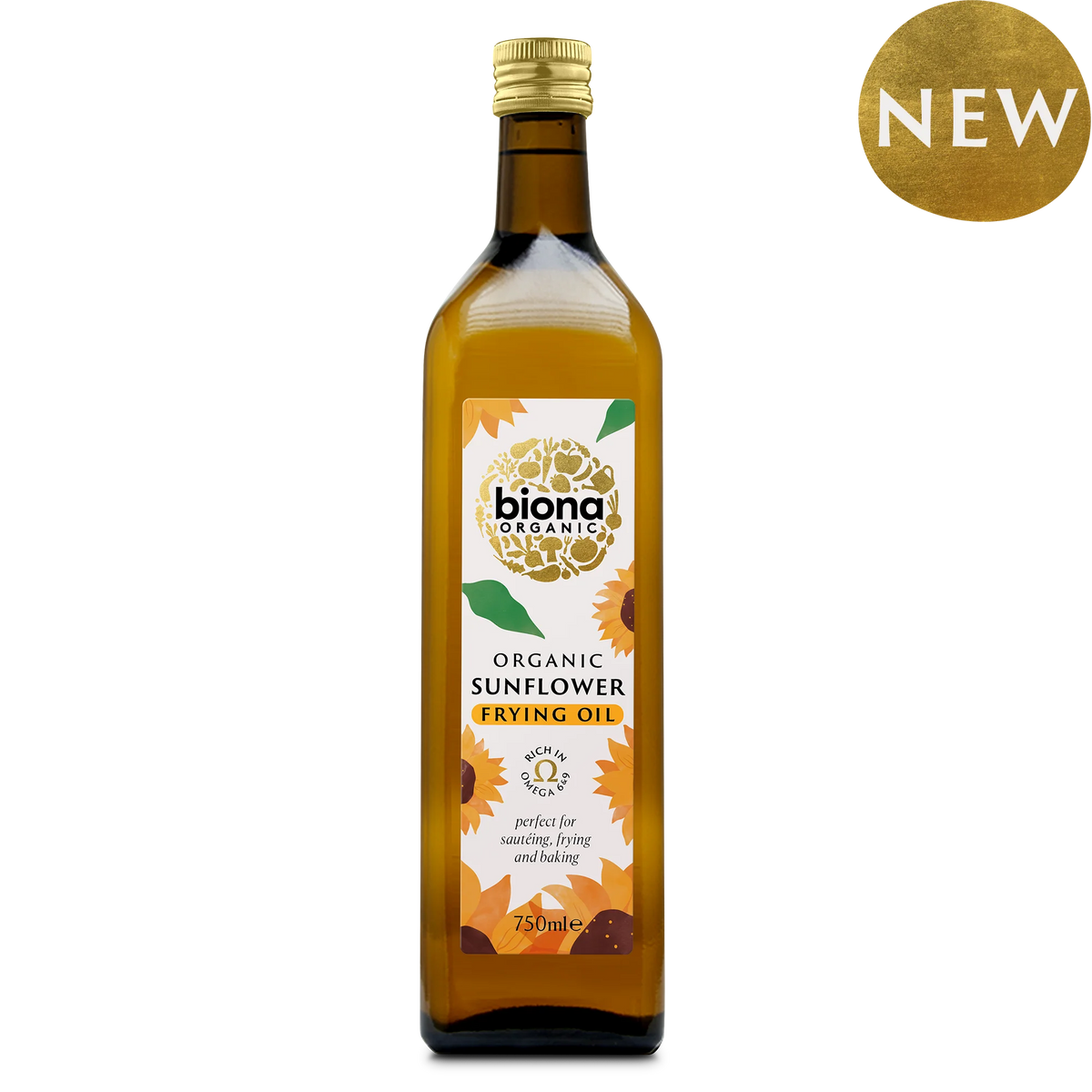 Biona Organic Cold Pressed Sunflower Frying Oil 750ml