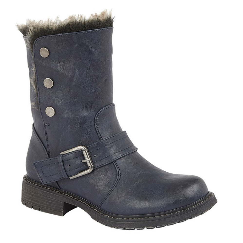 Ladies leather 2025 biker boots uk